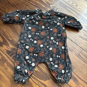 Babe & Tess Floral corduroy Jumpsuit